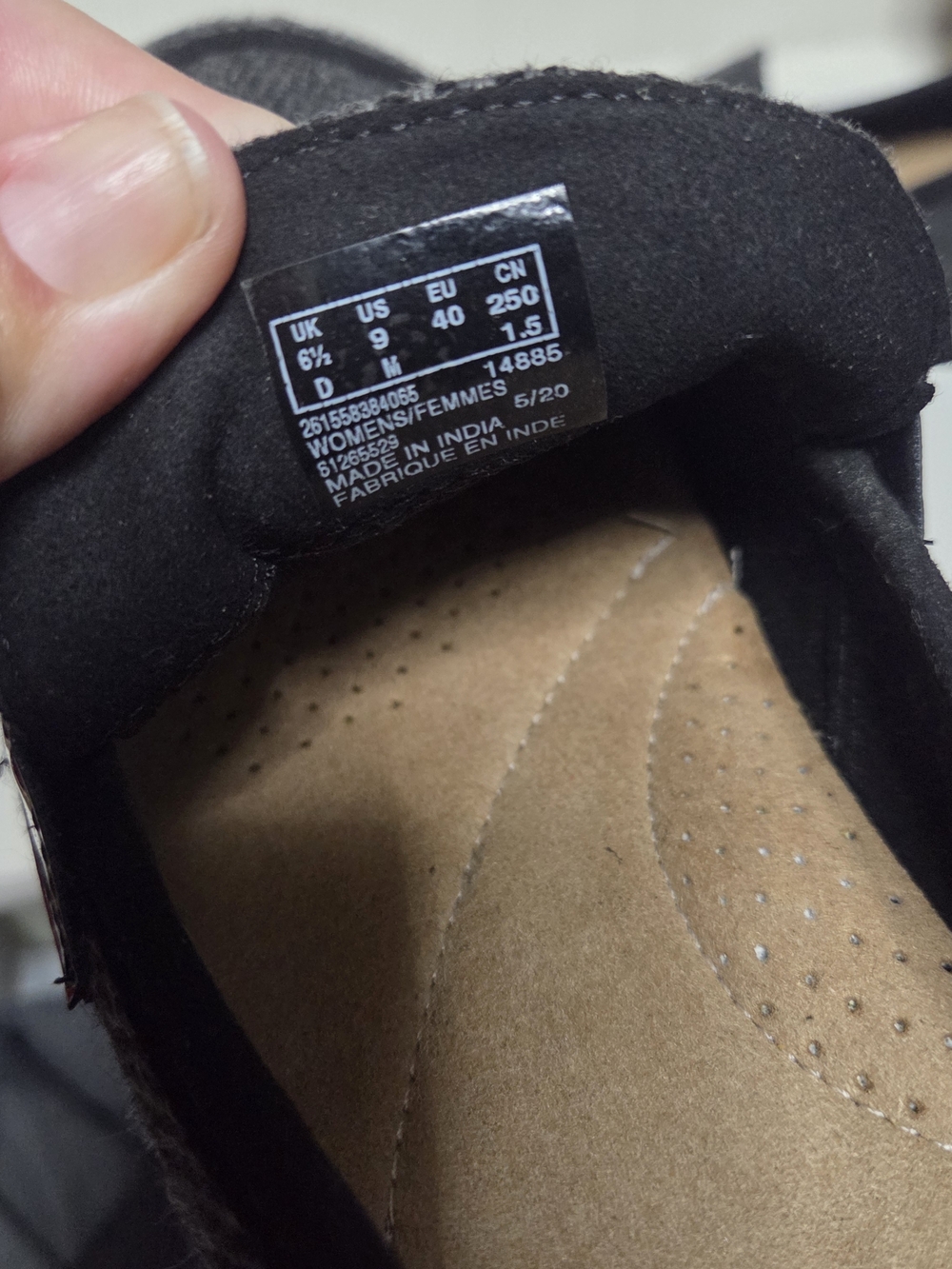 Clarks Women’s Charcoal Herringbone Flats with Black Patent Strap - Picture 2 of 11